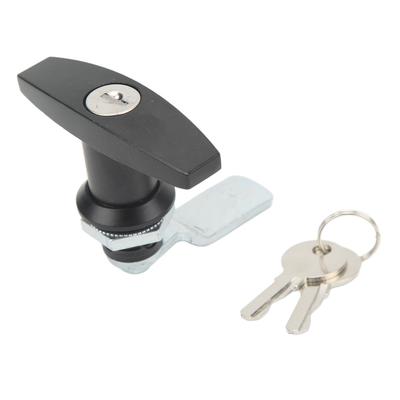 Т-образная ручка дверного замка Цинковый сплав Т-образная ручка Защелка для шкафа для гаража Прицепа Ящика для инструментов Черный