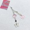 Fashion Heart Butterfly Hangings Pendant Phone Charm Lanyard Pocket Keychain Strap Bag Decoration Wallet Pendants