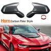 2 × Car Side Rearview Mirror Cover Cap Shell For 16-21 Chevy Camaro SS RS ZL1 LT