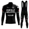 Зимний термофлисовый велосипедный трикотаж HUUB, комплект Maillot Ropa Ciclismo с длинными рукавами, одежда для велосипеда, сохраняющая тепло, велосипедная одежда