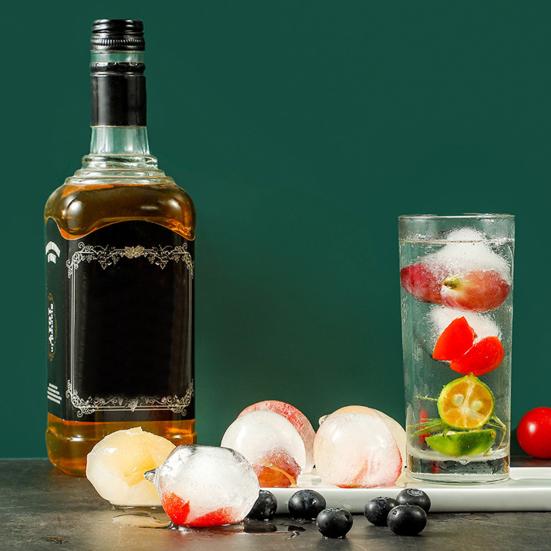 Форма для ледяного шара, 4 полости, кухонные принадлежности, пластиковая круглая форма для изготовления кубиков льда, практичная DIY, устойчивость к низким температурам