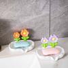 Flower Shape Soap Dishes Self Draining No Water Accumulation Soap Holder No Punching Extend Soap Life Soap Tray Soap Container