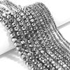 60-130PCS 3/4/6/8/10mm Plated Color Faceted Crystal Glass Beads Abacus Beads Round Flat Loose Spacer Beads For Jewelry Making