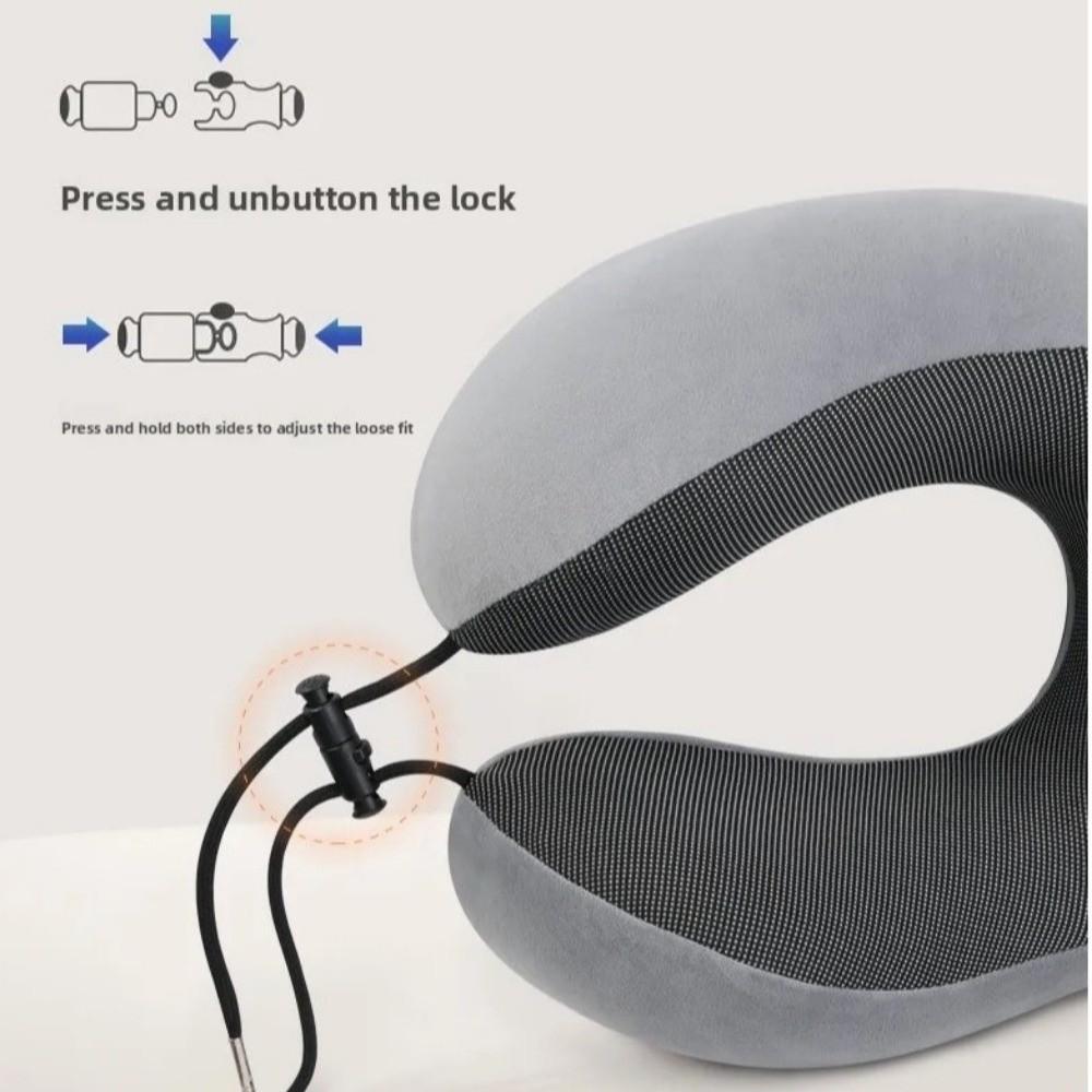 Soft Neck Support Cushion Lightweight Airplane Neckrest Pad U Shaped Neck Pillow Head Neck Support