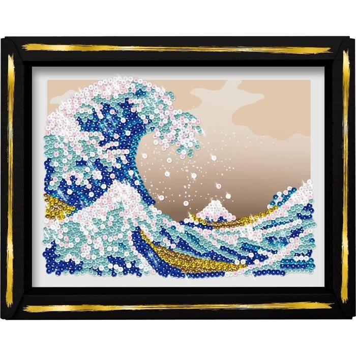 Kit loisir créatif - LANSAY - Collection Sequins - La Grande Vague - Hokusai - Dès 14 ans