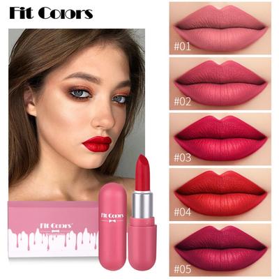 Мини-капсульная губная помада Fit Colors, 5 наборов в коробке, матовый бархатный набор мини-помады без капель цвета