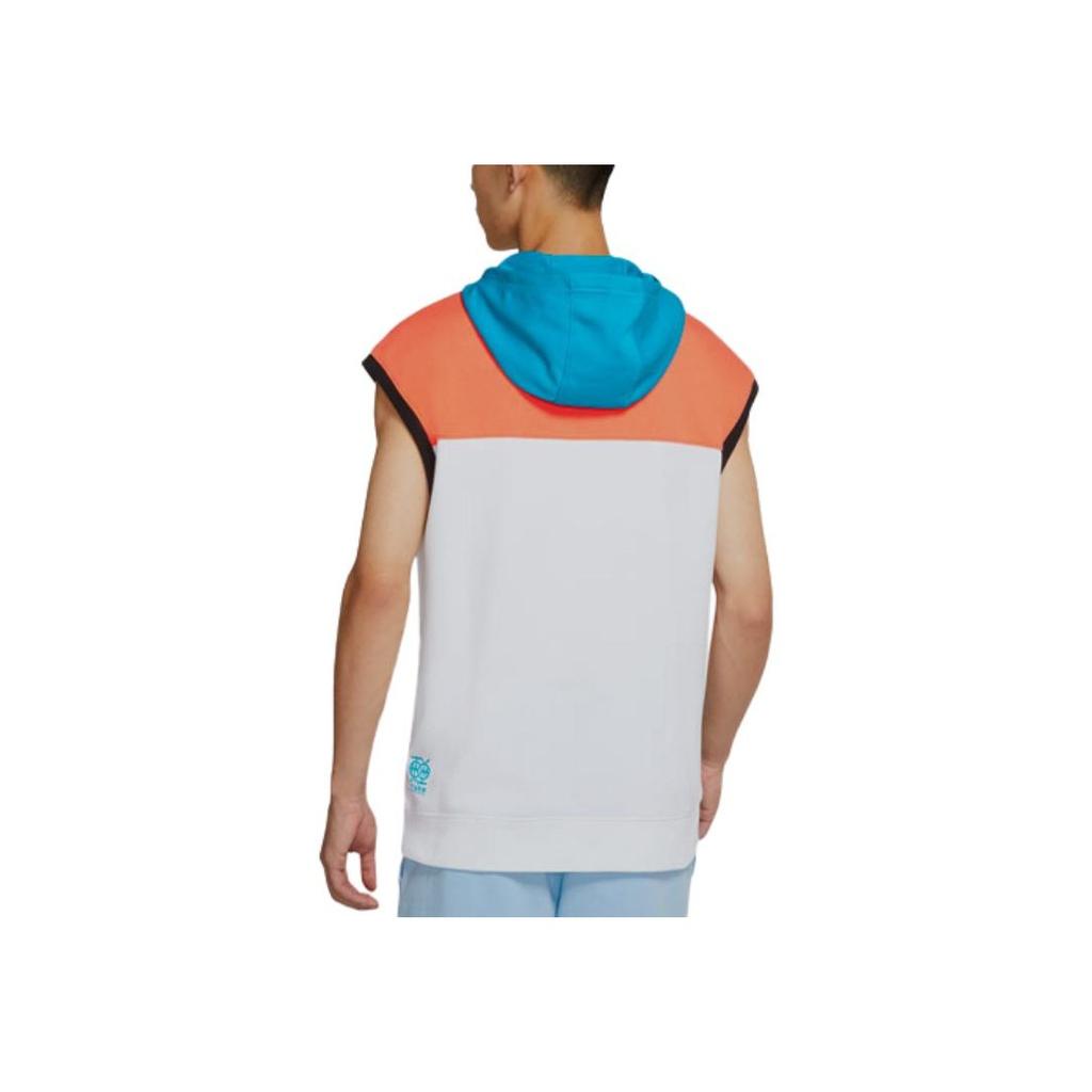 Jordan Casual Sleeveless Pullover Hoodie With Quick-Dry Print Men Tops White DM0716-100