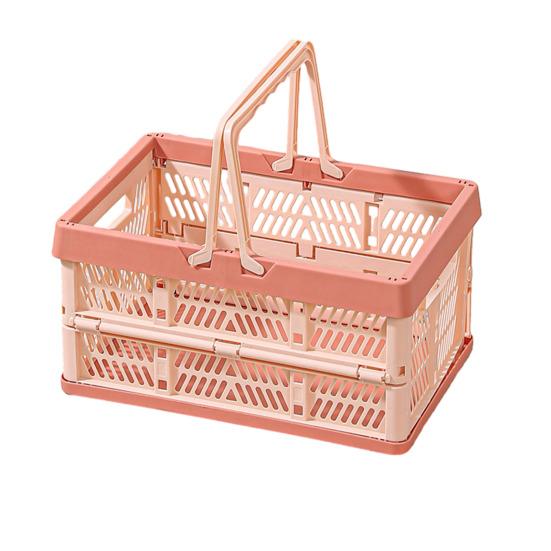 Складной ящик для хранения Пластиковая складная корзина для хранения Большая вместимость Штабелируемый ящик с ручками для офиса Спальни Кухни Игровой комнаты