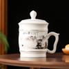 Керамическая офисная кружка Jiejiajie J104 с крышкой