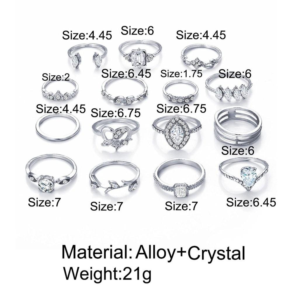 Trendy Geometric Knuckle Rings Set Floral Pattern Charm Vintage Ring Set Women's Finger Jewelry Diamond Gold Ring Set Daily Use