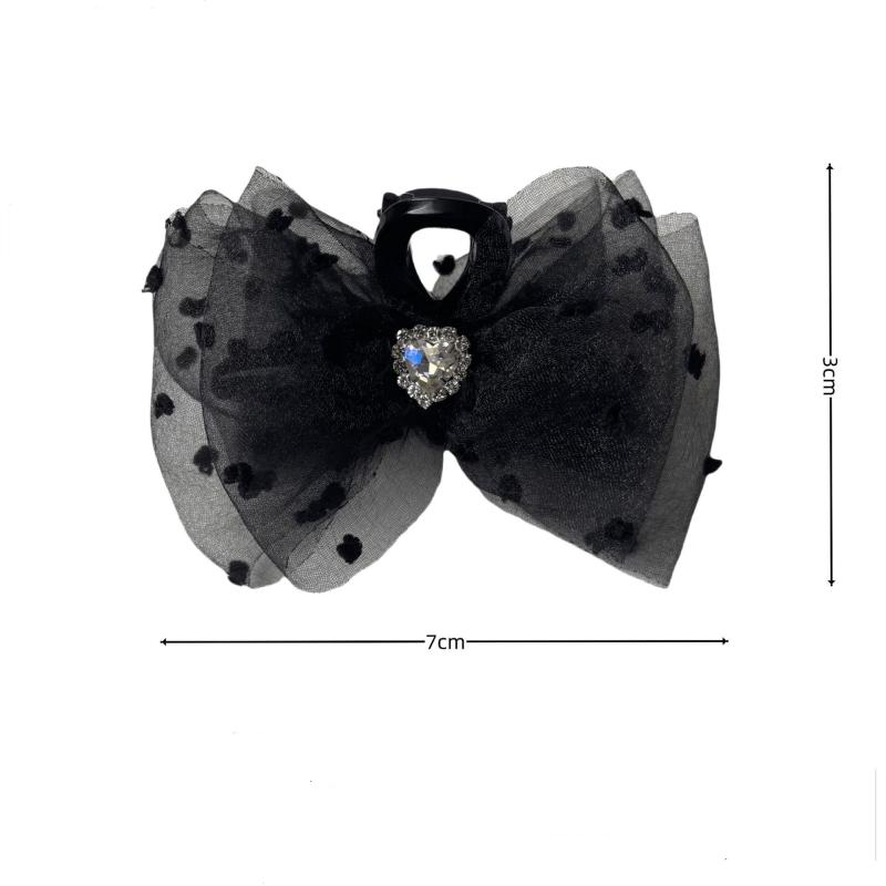 Fashion Butterfly Hair Clip Elegant Mesh Bow Ponytail Clip Daily Accessories Beautiful Hairstyle Tool Women'S Hair Claw