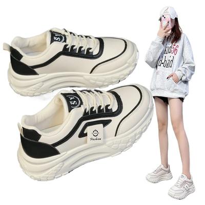 Мода Черный Хаки белый Женская Мода Повседневные Кроссовки На шнуровке Платформа Туристические Вулканизированные Туфли Универсальные Увеличивающие Теннисные Кроссовки