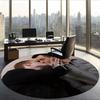 Gallavich (1) Round Office Rug Decorative Floor Rug for Office Bedroom Living Room and Home Space
