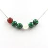 Stones and Minerals. Moonstone + Red Agate + Malachite 8 Mm Pearl Necklace Stainless Steel Chain.