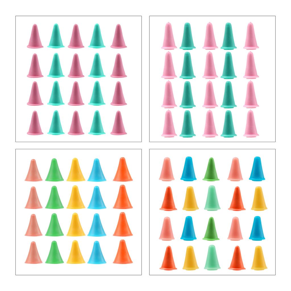 20 шт. Разноцветные протекторы для кончиков спиц Заглушки для кончиков спиц Держатель-колпачок Милые протекторы для кончиков спиц