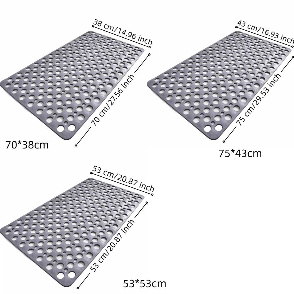 Eco Friendly Suction Cup Bath Mat Quick Drain Round Hole Bath Mat Foot Mat Bath Rug  Bathroom