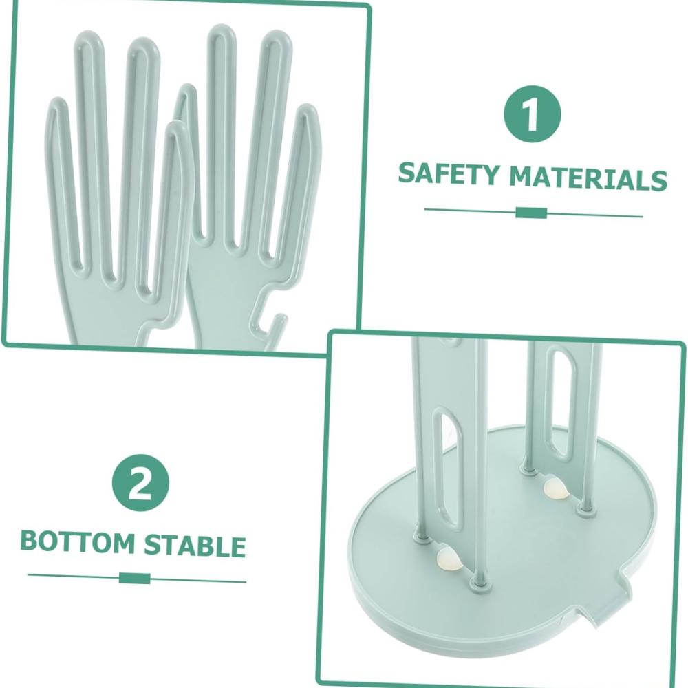 Kitchen Glove Drying Rack with Drainage Base Rubber Glove Holder and Towel Storage Box Plastic Kitchen Sink Accessories 2