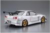 Aoshima Bunka Kyozaisha The Tuned Car Series Nissan BNR34 Skyline 2002 Plastic Model 1/24 No.50 C-WEST GT-R