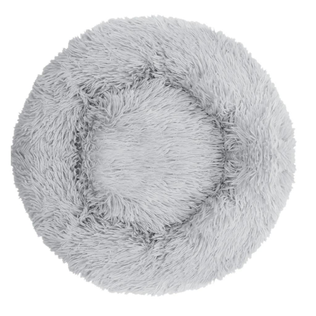 50 см круглая кровать для домашних животных для большой собаки, супер мягкая кровать для кошки, длинный плюшевый домик для собаки среднего размера, зимние теплые коврики для сна