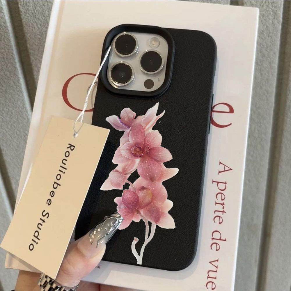 Роскошный Чехол для Телефона с Узором из Кожи Личи 'Gorgeous Luxury Flowers' Для Redmi Note 14 13 12 11 10 9 8 Pro Plus 4G 5G Ударопрочный Чехол