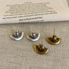 Niche Design Sense Half A Planet Stud Earrings Women Retro Old Personality Unique Fashion Commuting Versatile Earrings