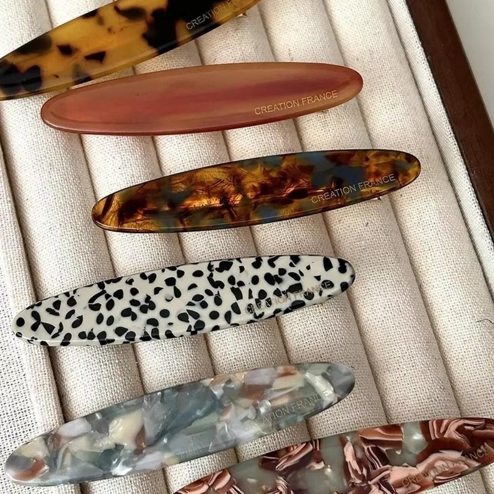8 Pcs/Set Luxury Bangs Barrettes Colorful Duckbill Clip Fashionable Side Clip Hairpin for Women
