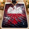 Flannel BlanketPoland Football Warm Soft Throw Blanket for Indoor Sofa Bed Living Room Use