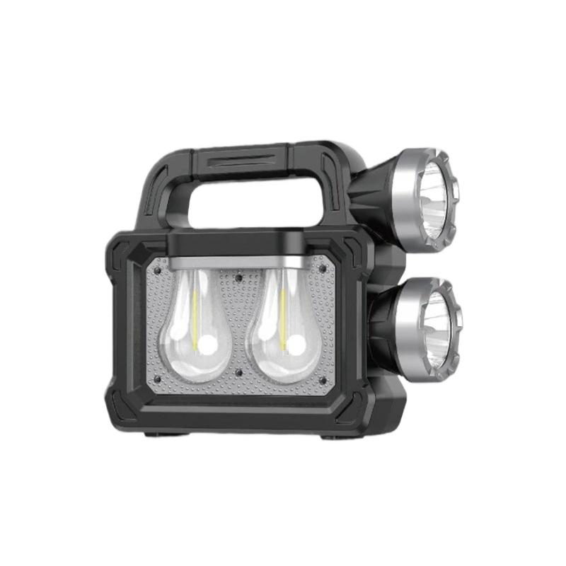 Solar Rechargeable LED Night Fishing Patrol Searchlight Outdoor Camping Portable Light with Long Battery Life and Remote Control