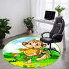 1pc Monkey BananasChair Carpet for Office, Indoor Non-Slip Washable Polyester Fiber Carpet, Mat For Office, Machine Washable