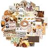 50 шт. Наклейки в стиле INS с вдохновляющими кофейными фразами - Корейский исцеляющий граффити Водонепроницаемый декор для скейтборда АнимеМагазин Миров
