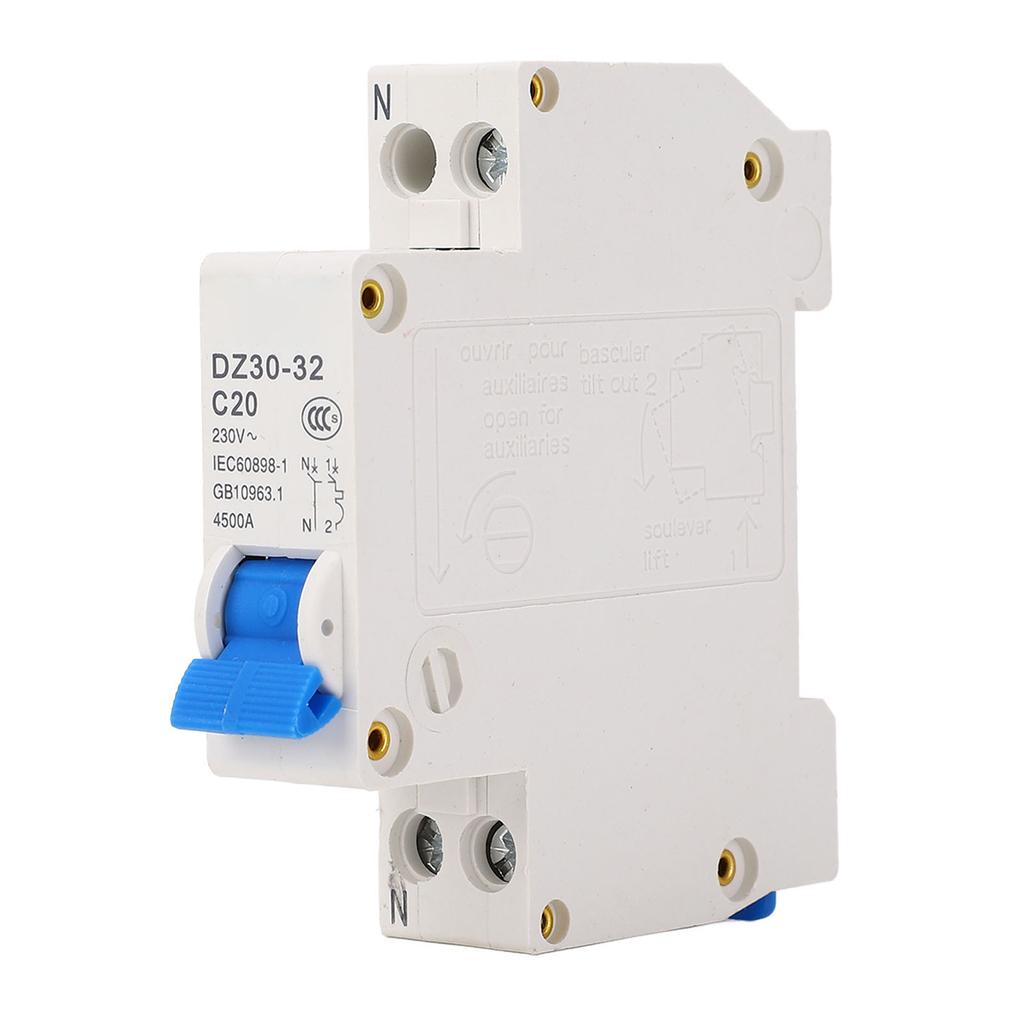 Автоматический выключатель 1P+N Двойной вход Двойной выход Тепловой Магнитный расцепитель Монтируемый на DIN-рейку Миниатюрный Воздушный