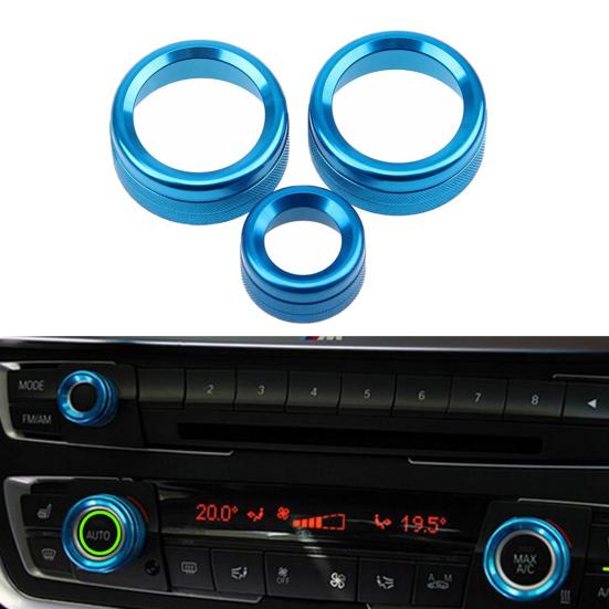 3шт стерео ручка кондиционера декоративный круг в автомобильный декор для BMW 1234 серии