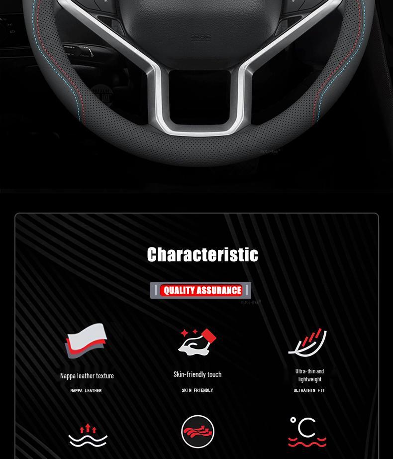 All-Season Breathable Steering Wheel Cover for Haval H2 (Sizes: 15-18)