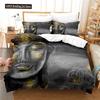 Buddha Statue Duvet Cover Set 3D Digital Printing Gold Queen King Size Bedding Set For Kids Boys Girls Polyester Comforter Set