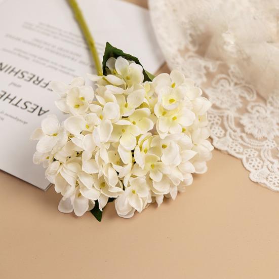 Полезный искусственный цветок гортензии без полива, зеленые листья, декоративные