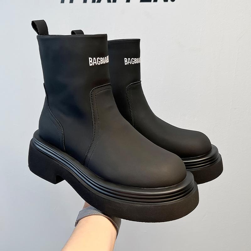 Подиумные ботинки мужские нишевые модные ботинки челси на толстой подошве модные ботинки на толстой подошве с увеличенной высотой гильзы для сигарет ботинки Martin 5014-A