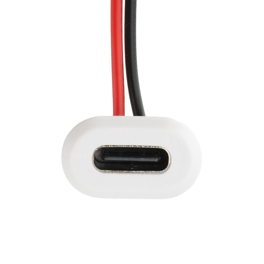 5 шт. Тип-C Female Шасси 2P Провод USB C Pigtail Кабель-удлинитель Питающий кабель IP67 Водонепроницаемый USB-C Штекер на 2 контакта Голый провод Открытый