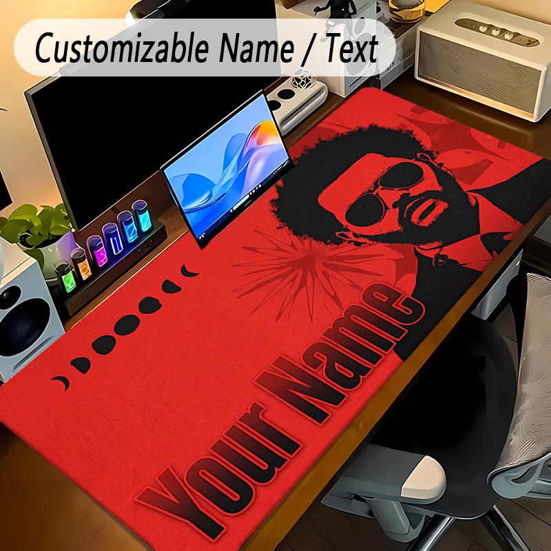 Large Mouse PadThe Weeknd Custom Name Text Personalized Desk Mat Non Slip Gaming Pad