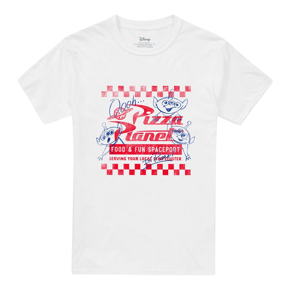 Toy Story Unisex Adult Pizza Planet Menu Back Print T-Shirt