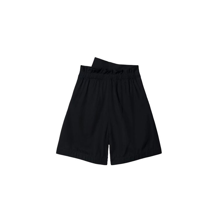 Y-3 FW22 Однотонные нерегулярные повседневные шорты А-силуэта с завязками, мужские шорты черного цвета H63040