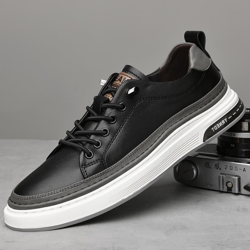 Бренд высокого класса Мужская повседневная обувь из натуральной кожи Простые белые спортивные туфли Повседневные мужские оксфорды Подошва ручной работы Противоскользящая