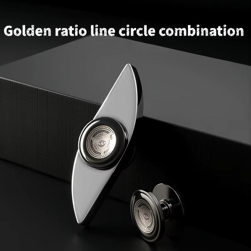 Metal Eye Spinning Top Fingertip Gyro Two Leaf Edc Fidget Toy Anxiety And Autism Relief Spinner Office Desk Toy For Adult Gift