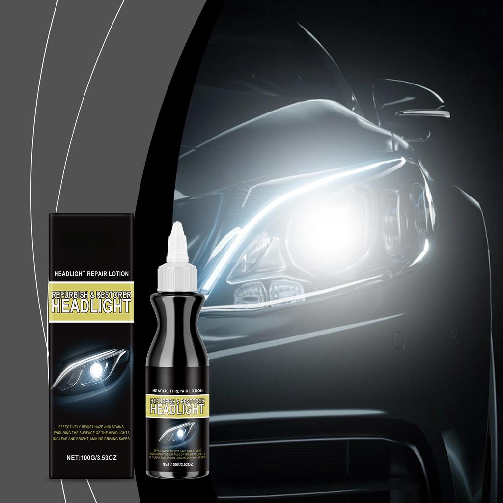 Car Headlight Care Cream, Car Lamp Scratch Care Repair Polishing Refurbishment Gloss Care Agent