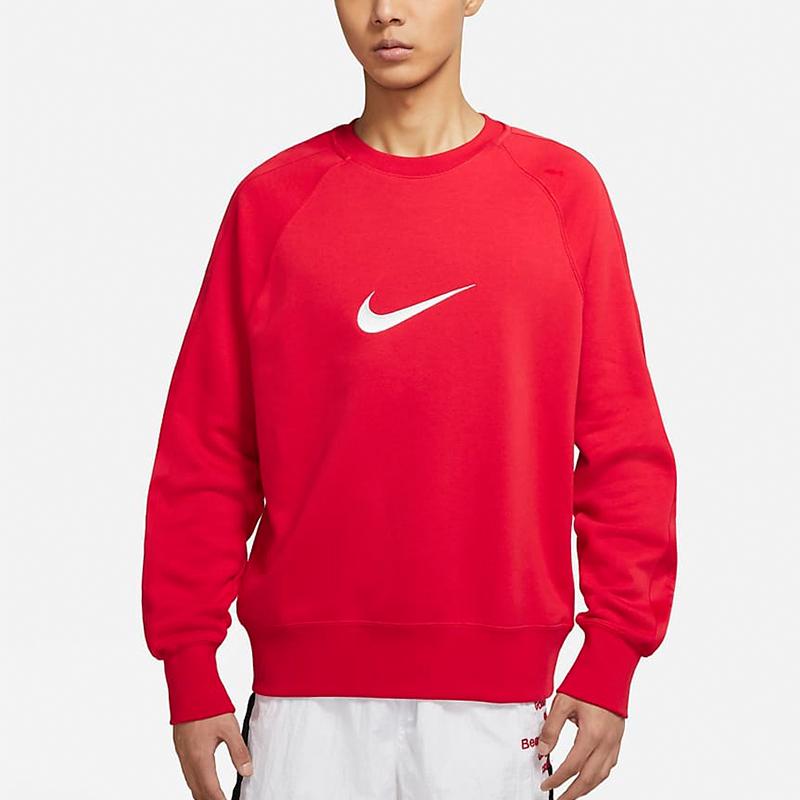Nike Толстовки Мужские Красные С Круглым Вырезом Умеренная Обычная DA0087-657
