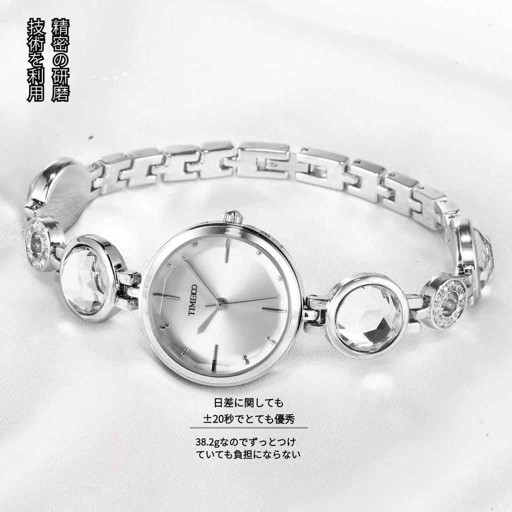 Часы TIME100 для Водонепроницаемые Тонкие с Секундной Стрелкой Часы для Старшеклассниц Серебристые Женские, Часы, Питание от Батарейки, Наручные Часы, Часы, Ручные,