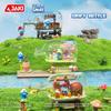 JAKI Blue Elf Building Blocks Drifting Bottle Series Anime Cartoon Assembly Toy Model Desktop Decoration Ornament Children Gifts