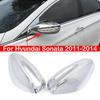 Для Hyundai Sonata 2011-2014 Автомобильное Зеркало Заднего Вида Боковое Зеркало Крышка Наклейка Колпачок Крыла Внешний Вид Дверь Заднего Вида Чехол Отделка Ободок Серебристый