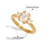 Yori White Colorful Shiny Cubic Zirconium Metal Geometric Creative Ring Women Daily Fashion Jewelry Accessories Gift
