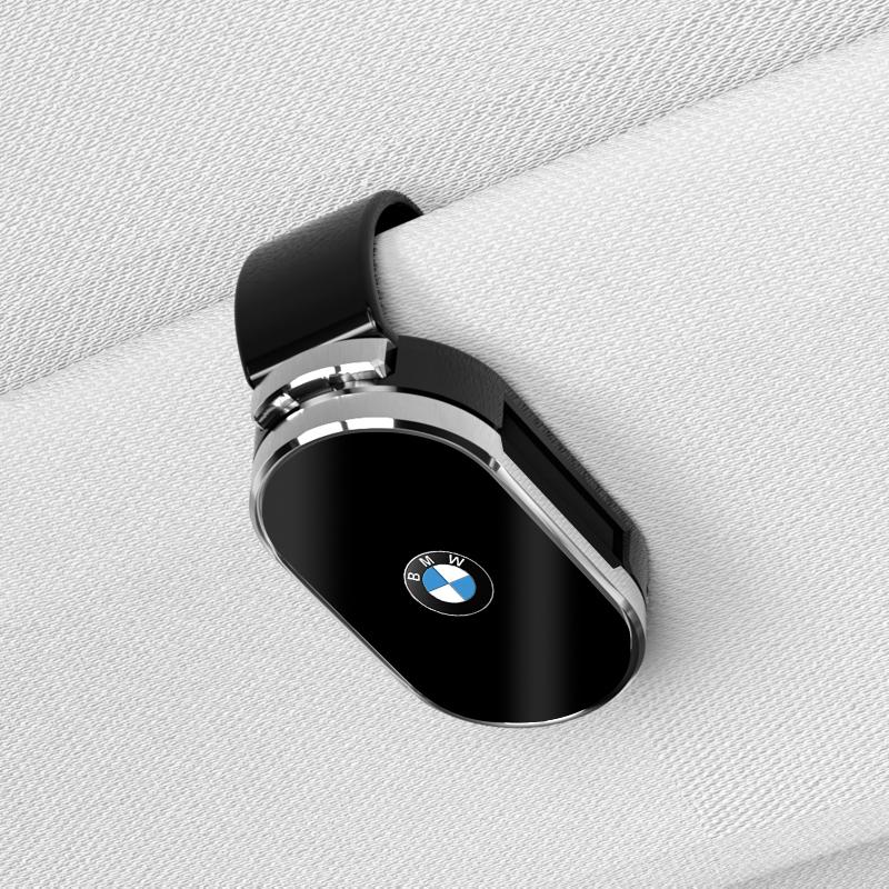 JVVO7 Car Sun Visor Eyewear Holder Sunglasses Clip For BMW X3 X5 X7 F40 G26 F30 F10 E90 F20 E46 E60 E70 E39 E36 G20 I4 Car Accessories