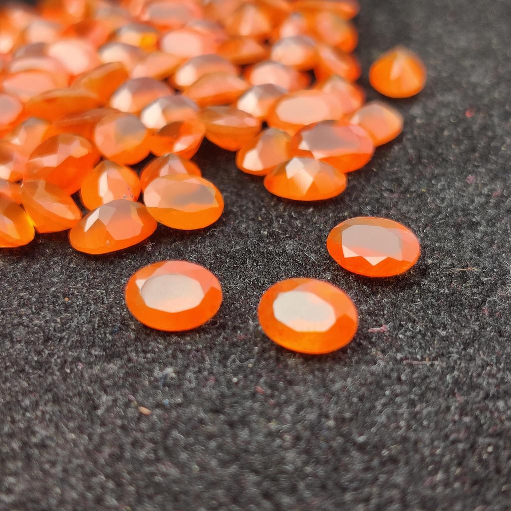 Сердолик 7x5 мм Драгоценный камень овальной граненой огранки, оранжевый сердолик, натуральный сердолик, свободный драгоценный камень, лот калиброванного камня